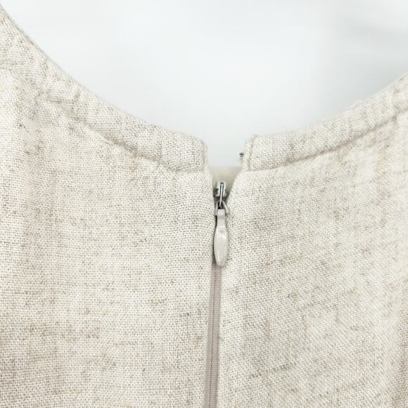 Abercrombie & Fitch Womens Boho Beach Linen Blend Knotted Cutout Midi Dress XLT - Picture 8 of 11